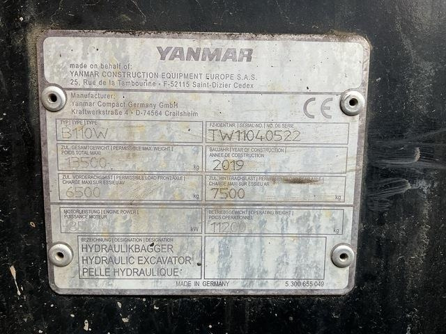 Yanmar B110W - Excavadora de ruedas: foto 5 Yanmar B110W - Excavadora de ruedas: foto 5
