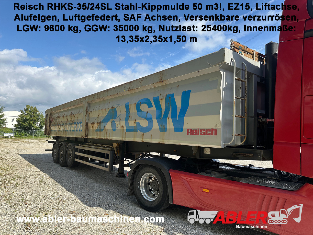 Reisch RHKS-35/24SL Stahl Kippmulde 50 m3 Metallschrott - Semirremolque volquete: foto 1 Reisch RHKS-35/24SL Stahl Kippmulde 50 m3 Metallschrott - Semirremolque volquete: foto 1