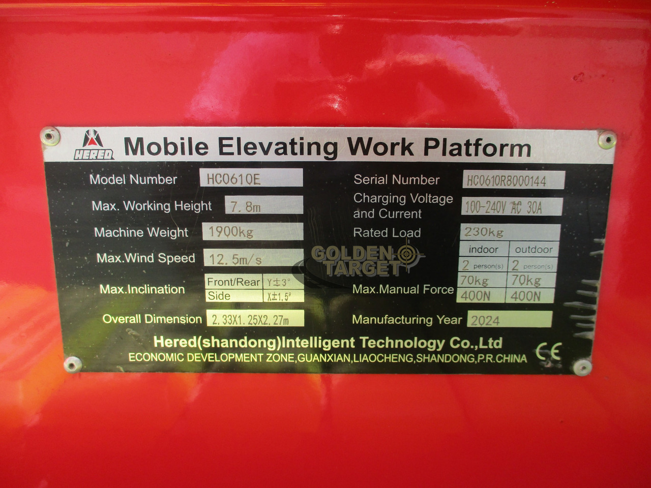 Plataforma de tijeras nuevo Hered HC0610E Electric Crawler Scissor Lift: foto 13
