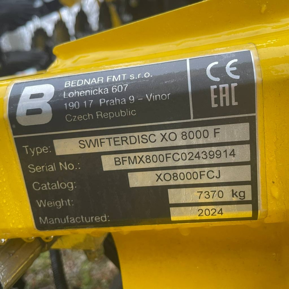 Bednar SWIFTERDISC XO 8000 F - Rastras: foto 4 Bednar SWIFTERDISC XO 8000 F - Rastras: foto 4