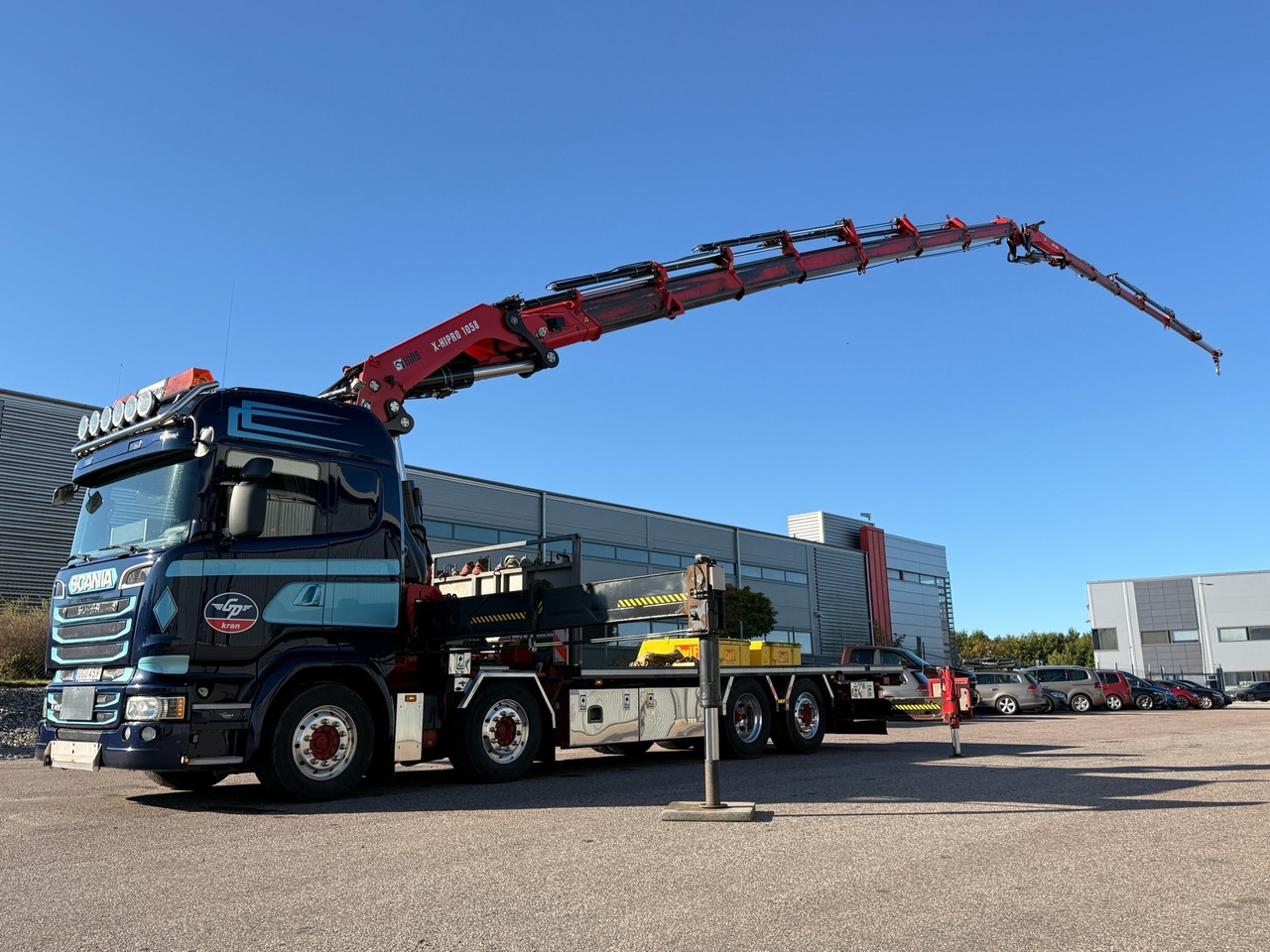 Bodbil Scania R490 8X2*6 -2015 | Hiab X-hipro 1058 E-7 | Jib 150x-6 - Camión caja abierta, Camión grúa: foto 1 Bodbil Scania R490 8X2*6 -2015 | Hiab X-hipro 1058 E-7 | Jib 150x-6 - Camión caja abierta, Camión grúa: foto 1