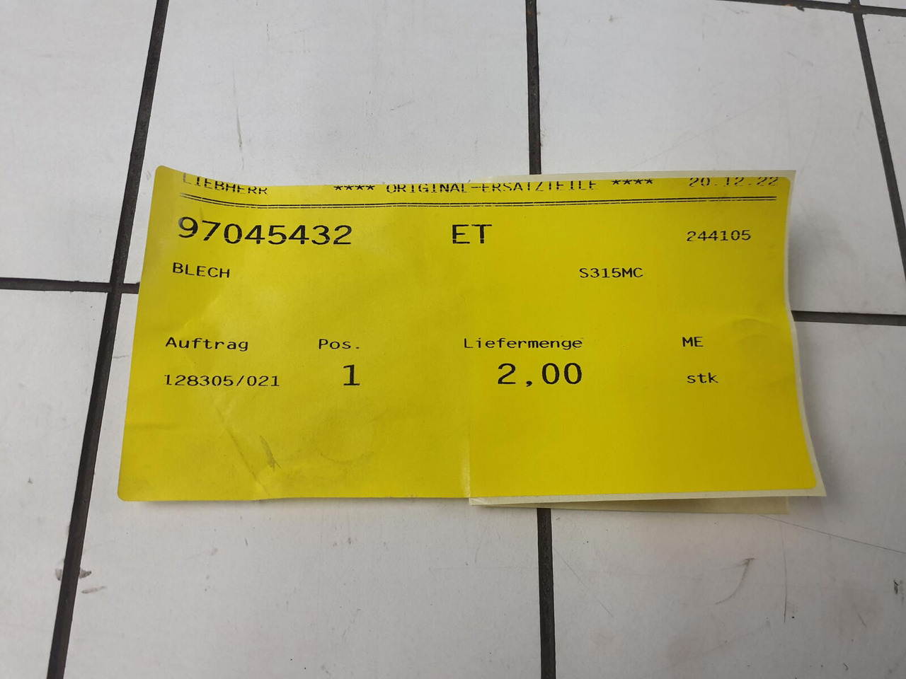 Liebherr LTM 1750-9.1 plate 4X300X465 - Recambio para Grúa: foto 5 Liebherr LTM 1750-9.1 plate 4X300X465 - Recambio para Grúa: foto 5