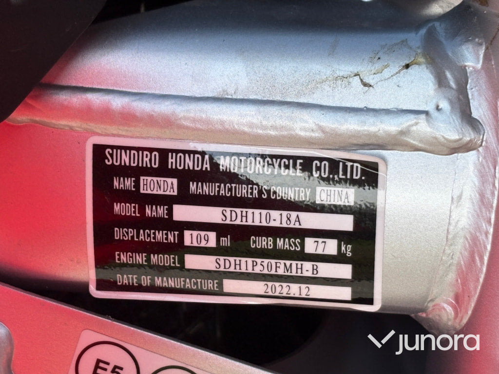 Motocicleta Dirtbike - Honda, SDH, 110cc, 2022: foto 6