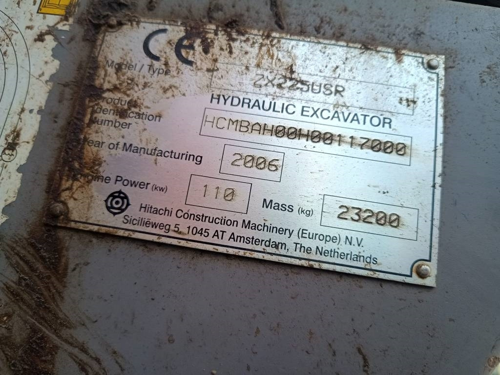 Excavadora de cadenas Hitachi ZX225USR KALLISTAJALLA: foto 11