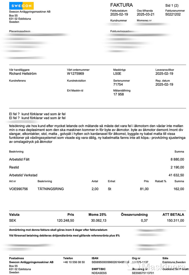 Cargadora de ruedas Hjullastare Volvo L50E med tillbehör: foto 48