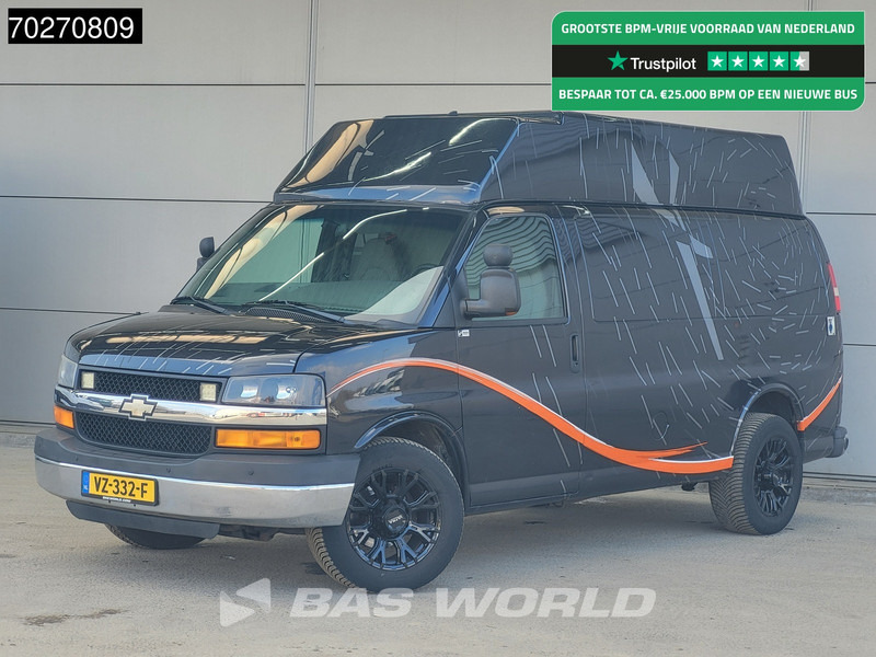 Chevrolet Chevy Van 6.0L V8 MARGE LPG Chevy Van Camper Basis APK 10-2025 GMC Savana 230V aansluiting Airco Camera Cruise 8m3 Airco Trekhaak Cruise c - Furgoneta pequeña: foto 1 Chevrolet Chevy Van 6.0L V8 MARGE LPG Chevy Van Camper Basis APK 10-2025 GMC Savana 230V aansluiting Airco Camera Cruise 8m3 Airco Trekhaak Cruise c - Furgoneta pequeña: foto 1