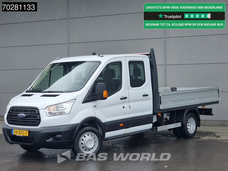 Furgoneta caja abierta Ford Transit 155PK Open Laadbak Dubbel Cabine Dubbellucht 3,5t Trekhaak Airco Cruise Pritsche Pickup Open Box 2m3 Airco Dubbel cabine Trekhaa: foto 1