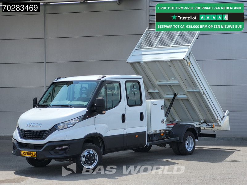 Iveco Daily 35C16 Kipper met Kist Dubbel Cabine Dubbellucht 3,5t Trekhaak Navi Airco Cruise Camera Euro6 Kieper Tipper Benne 2m3 Airco Trekh - Furgoneta basculante: foto 1 Iveco Daily 35C16 Kipper met Kist Dubbel Cabine Dubbellucht 3,5t Trekhaak Navi Airco Cruise Camera Euro6 Kieper Tipper Benne 2m3 Airco Trekh - Furgoneta basculante: foto 1