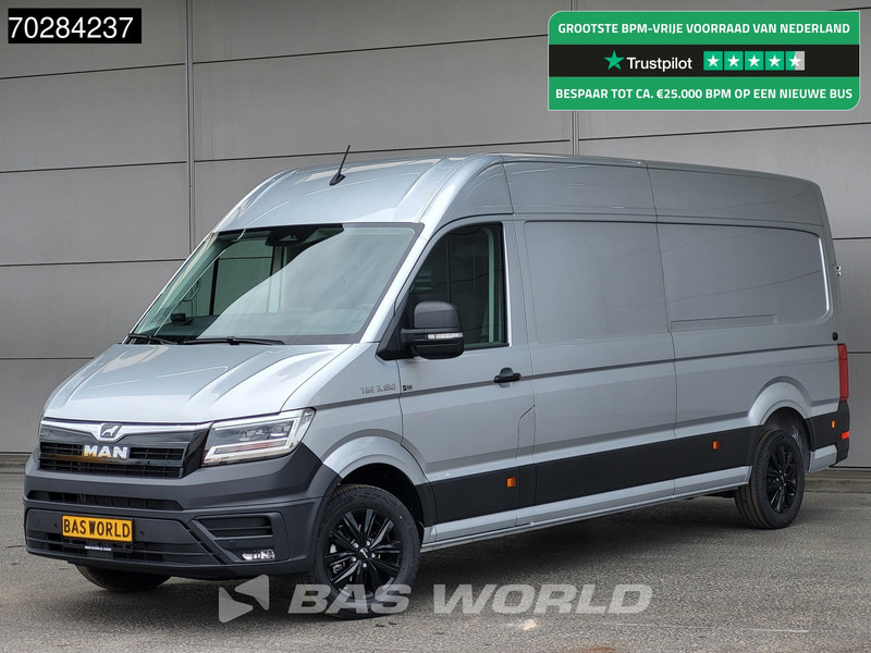 MAN TGE 3.180 Automaat 2025 Facelift L4H3 Trekhaak LED ACC Navi Airco Camera Parkeersensoren Euro6 L3H2 15m3 Airco Trekhaak - Furgón: foto 1 MAN TGE 3.180 Automaat 2025 Facelift L4H3 Trekhaak LED ACC Navi Airco Camera Parkeersensoren Euro6 L3H2 15m3 Airco Trekhaak - Furgón: foto 1