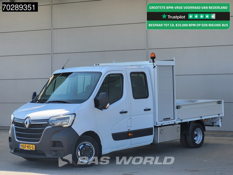 Renault Master 145PK Open Laadbak Dubbellucht 3,5t Trekhaak DC Dubbel Cabine Airco Cruise Euro6 Pritsche Pickup Open Box Airco Trekhaak Cruise contro - Furgoneta caja abierta: foto 1 Renault Master 145PK Open Laadbak Dubbellucht 3,5t Trekhaak DC Dubbel Cabine Airco Cruise Euro6 Pritsche Pickup Open Box Airco Trekhaak Cruise contro - Furgoneta caja abierta: foto 1