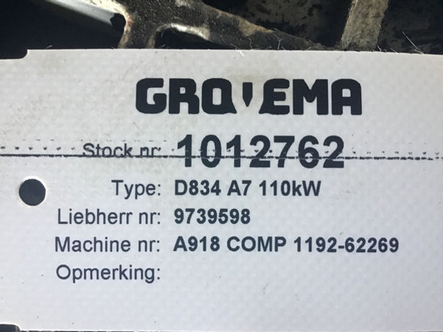 Motor Liebherr D834 A7: foto 6