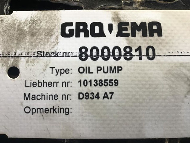 Liebherr Oil Pump - Bomba de aceite: foto 4 Liebherr Oil Pump - Bomba de aceite: foto 4