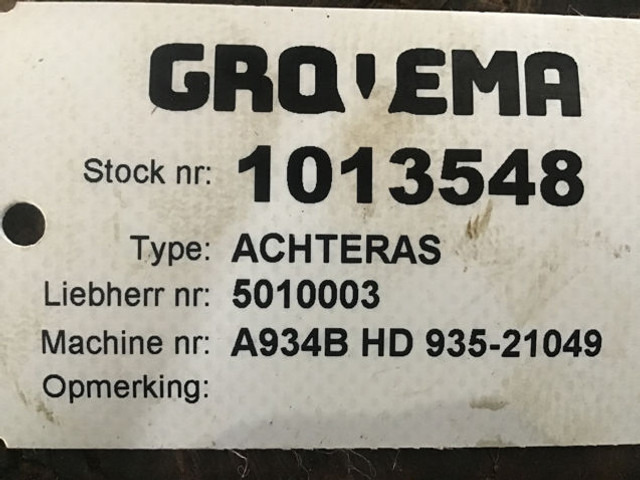 Eje y piezas Liebherr Rearaxle: foto 9