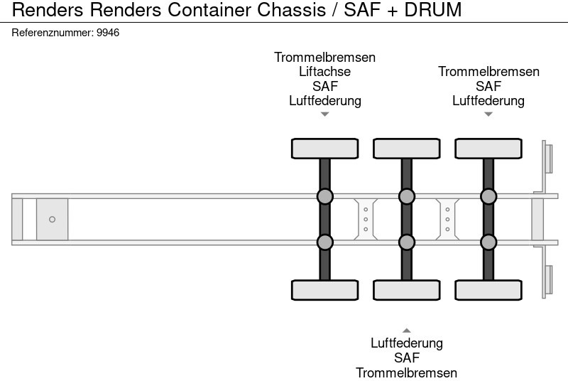 Semirremolque portacontenedore/ Intercambiable Renders Renders Container Chassis / SAF + DRUM: foto 9