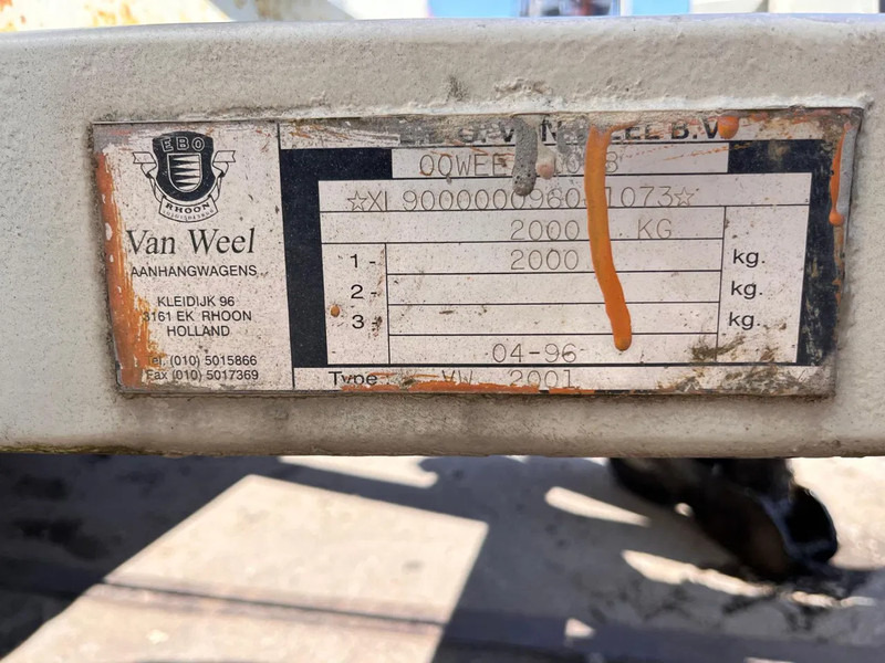 Remolque caja cerrada Van Weel VW 2001: foto 13
