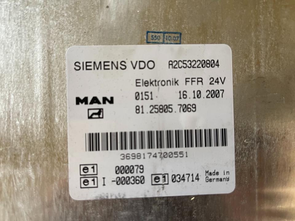 MAN SIEMENS VDO Elektronik FFR Steuergerät Nr.81.25805.7069 - Unidad de control para Camión: foto 2 MAN SIEMENS VDO Elektronik FFR Steuergerät Nr.81.25805.7069 - Unidad de control para Camión: foto 2