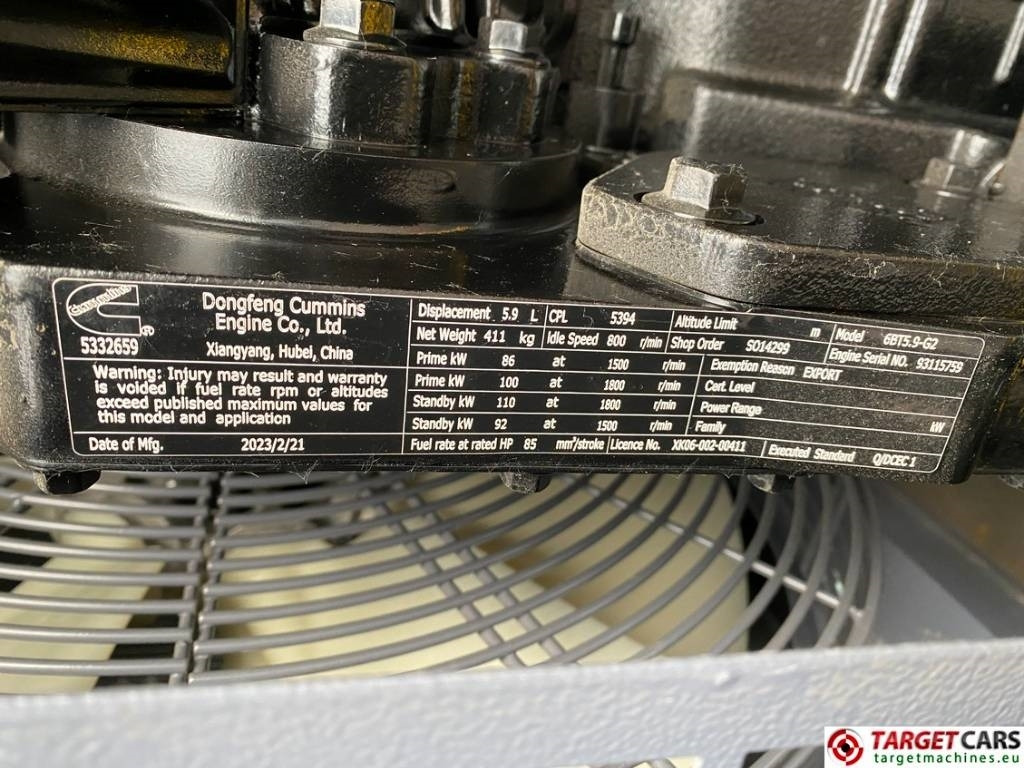 Arrendamiento de Atlas Copco QES80 Diesel 90KVA Generator 400/230V Unusde  Atlas Copco QES80 Diesel 90KVA Generator 400/230V Unusde: foto 13
