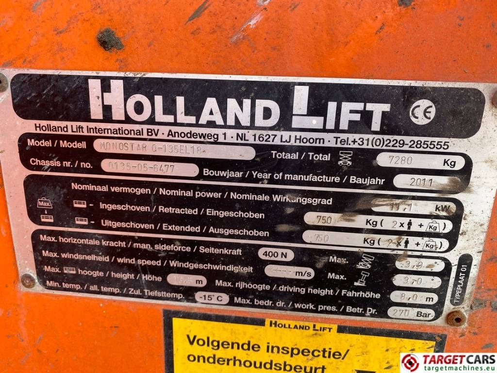 Plataforma de tijeras Holland Lift Q-135EL18 MonoStar Electric Scissor WorkLift 15.5M: foto 10