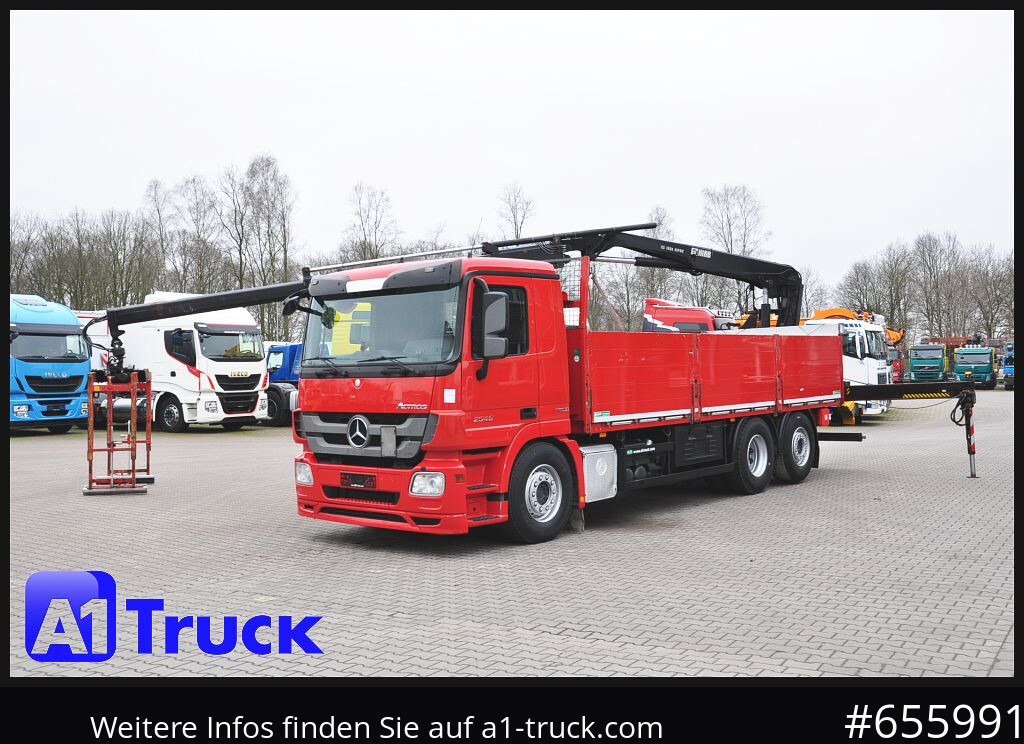 Camión caja abierta, Camión grúa MERCEDES-BENZ Actros 2546 MP 3, HIAB Kran, Lift-Lenkachse,: foto 12