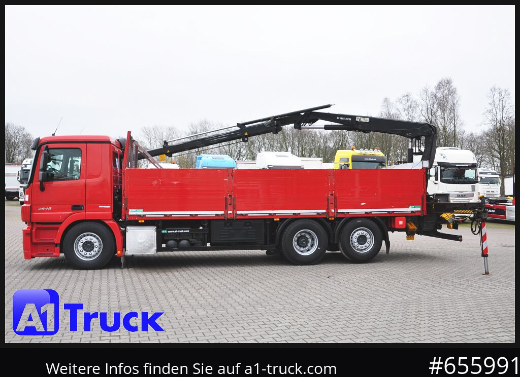 Camión caja abierta, Camión grúa MERCEDES-BENZ Actros 2546 MP 3, HIAB Kran, Lift-Lenkachse,: foto 11