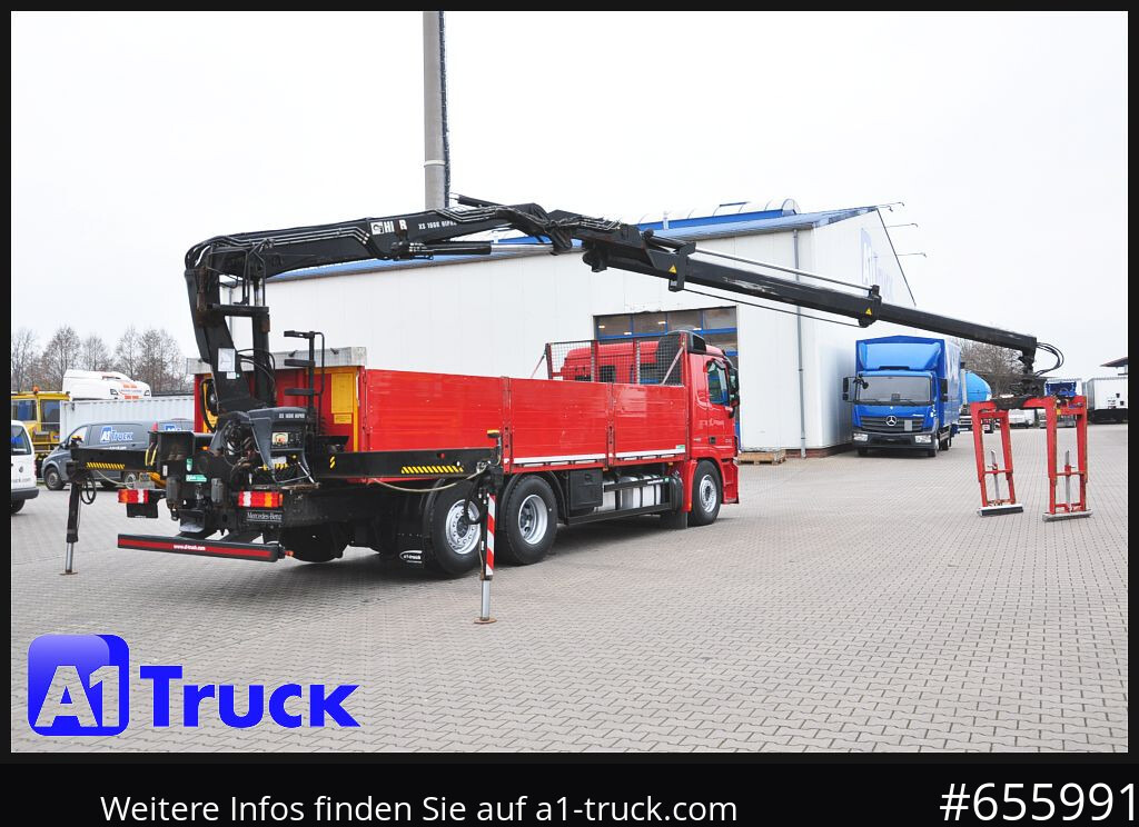 Camión caja abierta, Camión grúa MERCEDES-BENZ Actros 2546 MP 3, HIAB Kran, Lift-Lenkachse,: foto 8