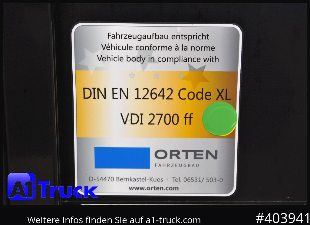 Remolque con toldo ORTEN AG 18T Getränke Jumbo Stapler, verzinkt,: foto 7