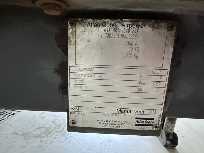 Atlas-Copco XAS 97PE - Compresor de aire: foto 5 Atlas-Copco XAS 97PE - Compresor de aire: foto 5