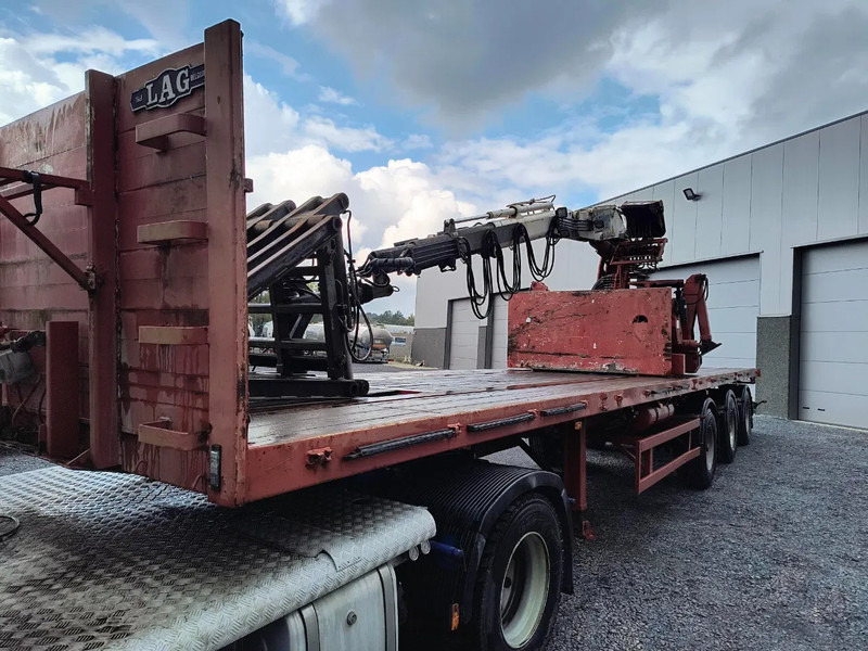 LAG 16000-R KENNIS CRANE - 2 STEERING AXLES - Semirremolque plataforma/ Caja abierta: foto 1 LAG 16000-R KENNIS CRANE - 2 STEERING AXLES - Semirremolque plataforma/ Caja abierta: foto 1