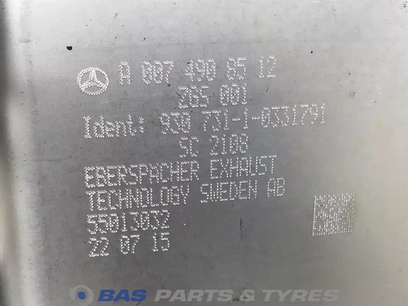 Mercedes-Benz Uitlaatdemper Mercedes A 007 490 85 12 - Convertidor catalítico para Camión: foto 5 Mercedes-Benz Uitlaatdemper Mercedes A 007 490 85 12 - Convertidor catalítico para Camión: foto 5