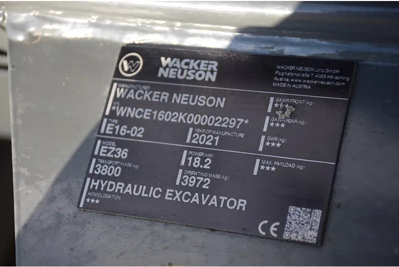 Miniexcavadora WACKER NEUSON Neuson Wacker 4 TON  EZ36 -stock id104: foto 10
