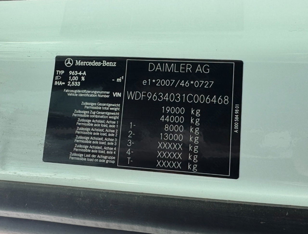 Cabeza tractora Mercedes-Benz Actros 1945 382.000 KM PTO + Hydraulics TOP Condition: foto 12 Cabeza tractora Mercedes-Benz Actros 1945 382.000 KM PTO + Hydraulics TOP Condition: foto 12