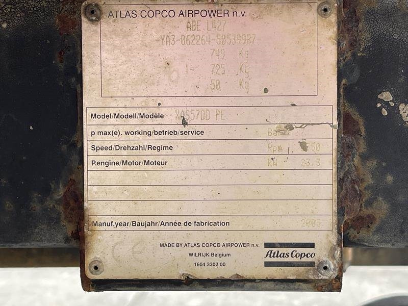 Atlas-Copco XAS 57 DD - Compresor de aire: foto 4 Atlas-Copco XAS 57 DD - Compresor de aire: foto 4