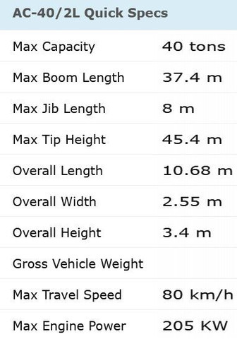 Terex AC40-2L - Grúa todo terreno: foto 4 Terex AC40-2L - Grúa todo terreno: foto 4