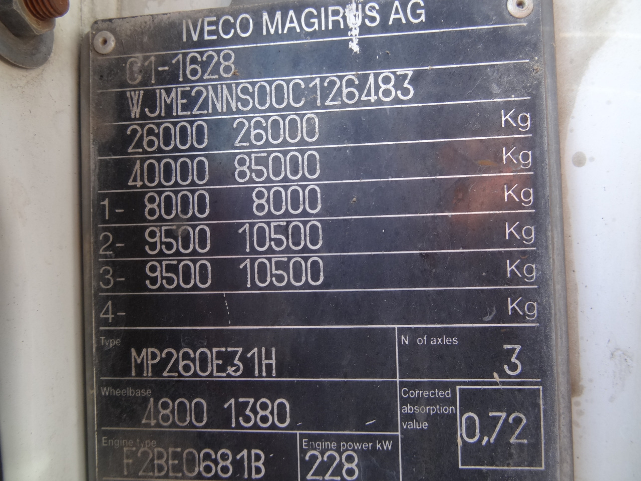 Iveco EuroTrakker 260E31 6X4 Palfinger 36002 - Camión grúa, Camión caja abierta: foto 3 Iveco EuroTrakker 260E31 6X4 Palfinger 36002 - Camión grúa, Camión caja abierta: foto 3