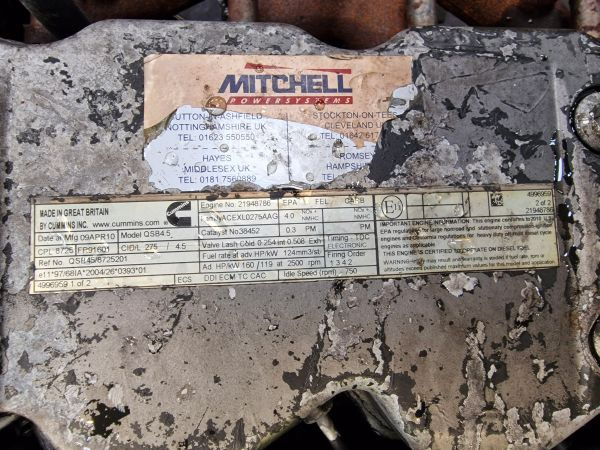 Cummins QSB4.5 CPL 8725 Engine (Plant) - Motor para Maquinaria de construcción: foto 2 Cummins QSB4.5 CPL 8725 Engine (Plant) - Motor para Maquinaria de construcción: foto 2