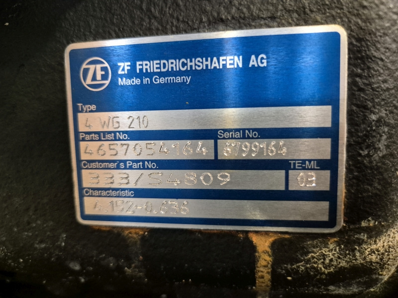 ZF Industrial JCB 4WG210 333/S4809 Gearbox New (Plant) - Caja de cambios para Maquinaria de construcción: foto 2 ZF Industrial JCB 4WG210 333/S4809 Gearbox New (Plant) - Caja de cambios para Maquinaria de construcción: foto 2