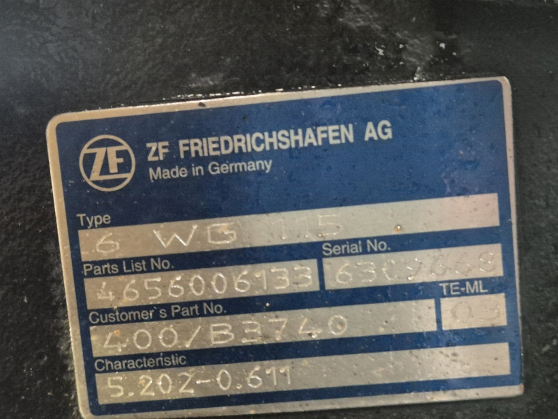 ZF Industrial JCB 6WG115 400/B3740 Gearbox New (Plant) - Caja de cambios para Maquinaria de construcción: foto 2 ZF Industrial JCB 6WG115 400/B3740 Gearbox New (Plant) - Caja de cambios para Maquinaria de construcción: foto 2