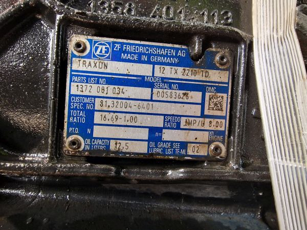 Caja de cambios ZF Traxon 12TX2210TD MAN Spec Gearbox: foto 11