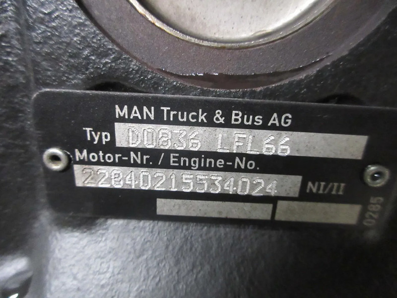 MAN 51.01100-6266 // 51.03100-6273 // D0836LFL66 MAN 18.250 TGM EURO 6 - Motor para Camión: foto 5 MAN 51.01100-6266 // 51.03100-6273 // D0836LFL66 MAN 18.250 TGM EURO 6 - Motor para Camión: foto 5