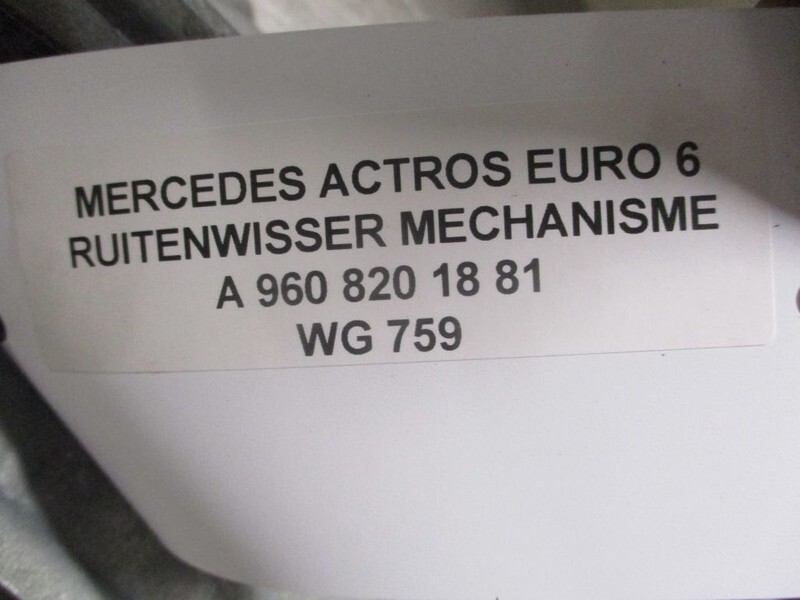 Mercedes-Benz ACTROS A 960 820 18 81 RUITENWISSER MECHANISME EURO 6 - Limpiaparabrisas para Camión: foto 2 Mercedes-Benz ACTROS A 960 820 18 81 RUITENWISSER MECHANISME EURO 6 - Limpiaparabrisas para Camión: foto 2