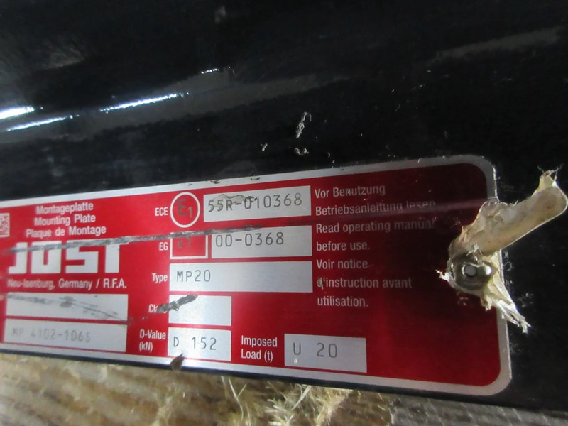 Jost 81.42710-6284//81.42175-0037//81.42710-6310 JOST D152 MP20 - Quinta rueda para Camión: foto 5 Jost 81.42710-6284//81.42175-0037//81.42710-6310 JOST D152 MP20 - Quinta rueda para Camión: foto 5