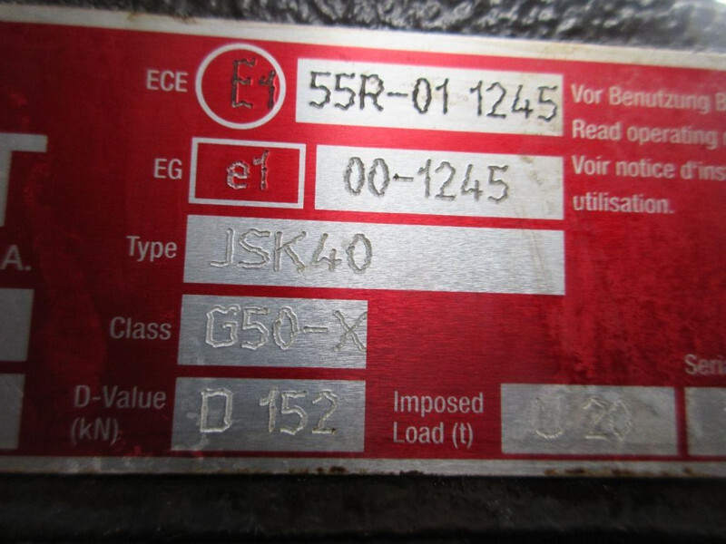 Jost JOST G 50-X D152 KOMT VAN DAF XF 106 EURO 6 - Quinta rueda para Camión: foto 3 Jost JOST G 50-X D152 KOMT VAN DAF XF 106 EURO 6 - Quinta rueda para Camión: foto 3