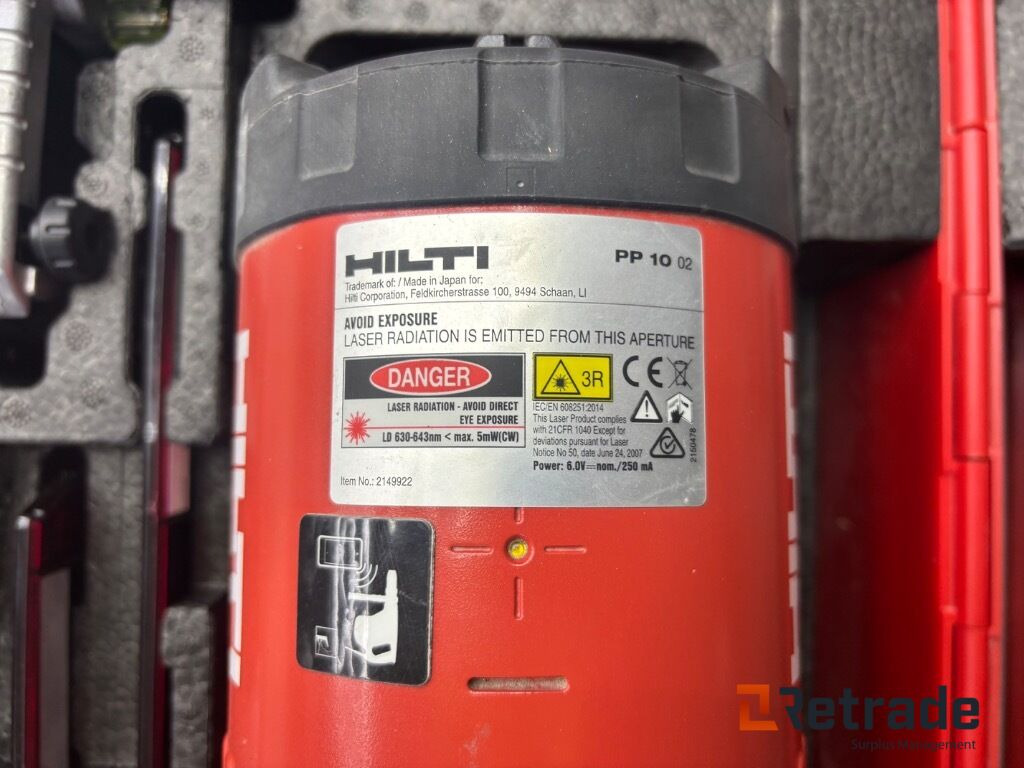 Rörlaser Hilti PP 10 - Equipo de construcción: foto 4 Rörlaser Hilti PP 10 - Equipo de construcción: foto 4