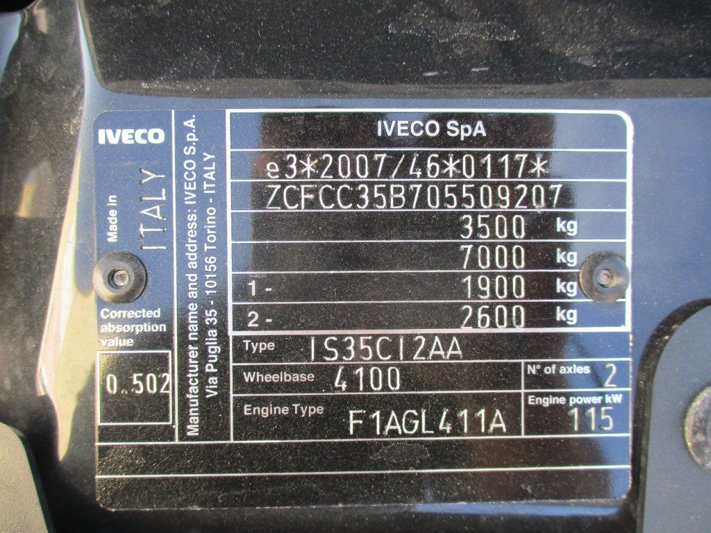 Furgoneta caja cerrada Iveco 35C16 Daily,2.3L Palfinger: foto 20