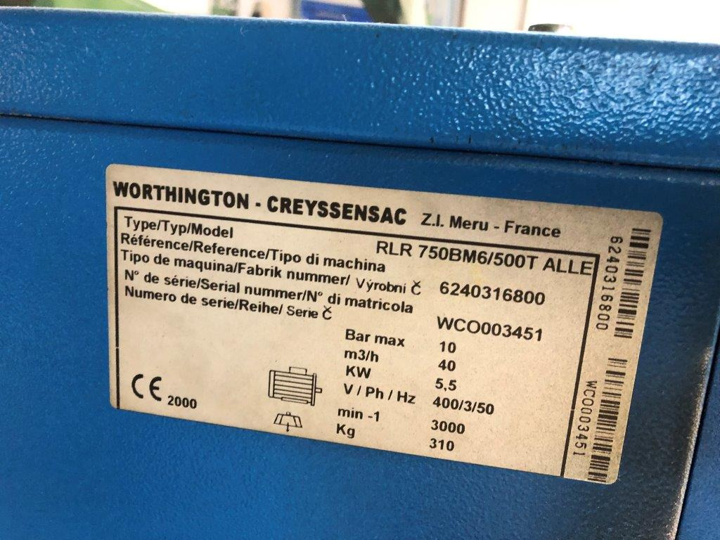 Compressor Worthington Rollair RLR 750 BM 6 500 T with Hankison refrigerated air dryer - Compresor de aire: foto 3 Compressor Worthington Rollair RLR 750 BM 6 500 T with Hankison refrigerated air dryer - Compresor de aire: foto 3