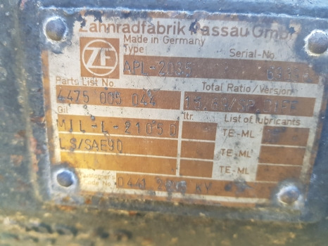Deutz Agrotron 110 Zf Transmission, Rear, Front Axle Nut - Caja de cambios: foto 4 Deutz Agrotron 110 Zf Transmission, Rear, Front Axle Nut - Caja de cambios: foto 4