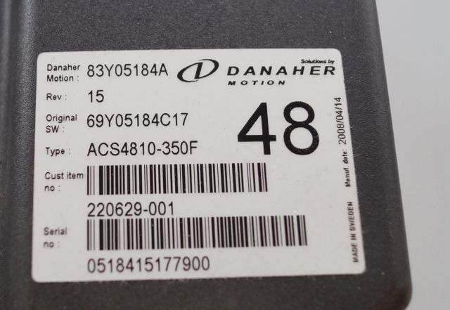 Toyota/BT 220629-001 | Danaher motion AC Superdrive motor controller 83Y05184A A Danaher motion AC Superdrive motor controller 83Y05184A ACS4810-350F Rev 15 sn. 0518415177900 - Unidad de control para Equipo de manutención: foto 2 Toyota/BT 220629-001 | Danaher motion AC Superdrive motor controller 83Y05184A A Danaher motion AC Superdrive motor controller 83Y05184A ACS4810-350F Rev 15 sn. 0518415177900 - Unidad de control para Equipo de manutención: foto 2