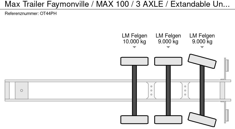 Semirremolque góndola rebajadas Max Trailer Faymonville / MAX 100 / 3 AXLE / Extandable Unused: foto 14 Semirremolque góndola rebajadas Max Trailer Faymonville / MAX 100 / 3 AXLE / Extandable Unused: foto 14