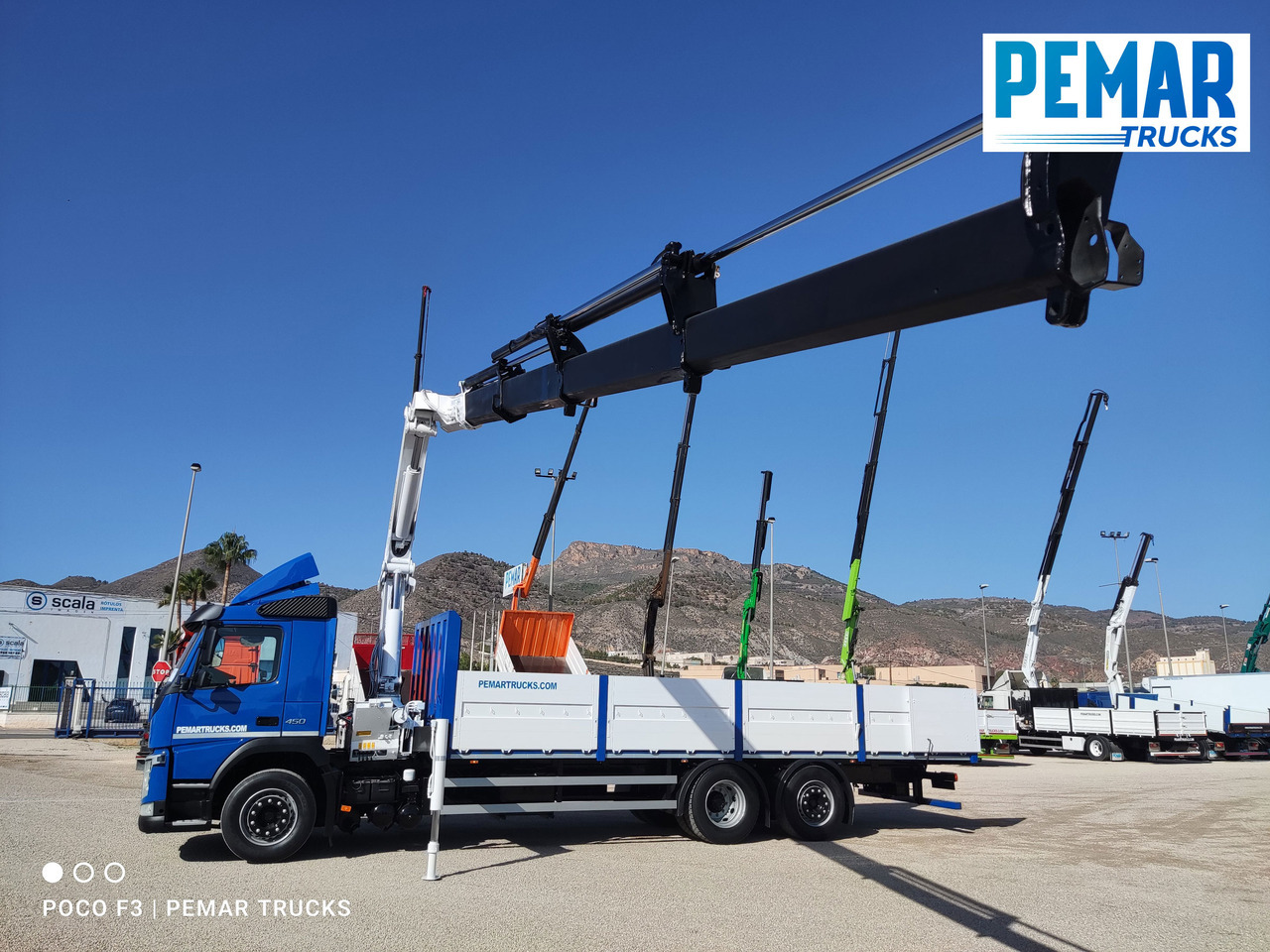 Camión caja abierta, Camión grúa VOLVO FM 450 6X2 GRUA CAJA FIJA EURO 6: foto 20