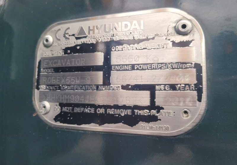 Excavadora de ruedas Hyundai ROBEX 55W-9 EXCAVATOR / SPROWADZONY Z FRANCJI: foto 15 Excavadora de ruedas Hyundai ROBEX 55W-9 EXCAVATOR / SPROWADZONY Z FRANCJI: foto 15